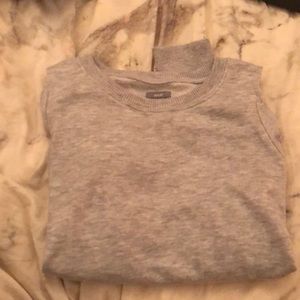 Aerie light grey, no shoulder sweater